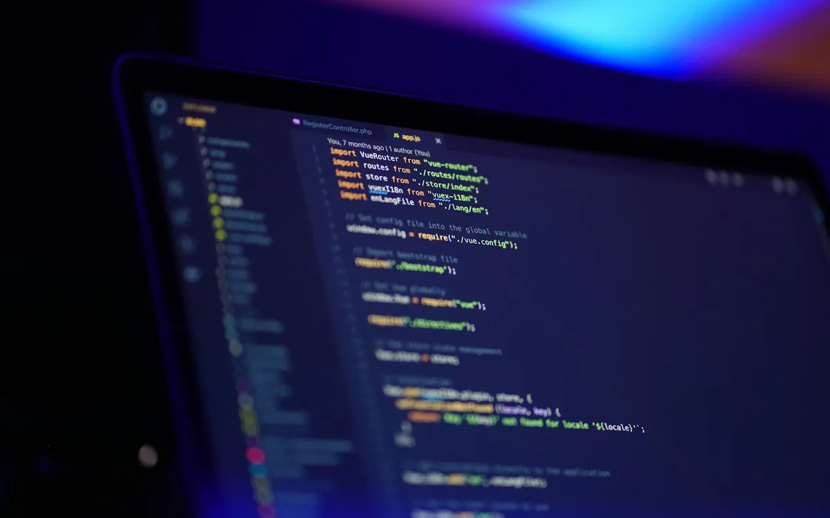 プログラムのコードが表示された画面
